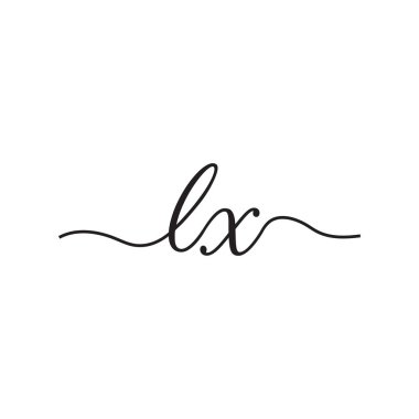 el yazısı harfleri logo vektör