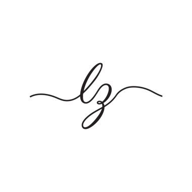 el yazısı harfleri logo vektör