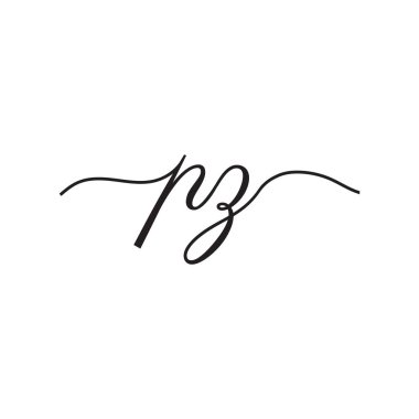 el yazısı harfleri logo vektör