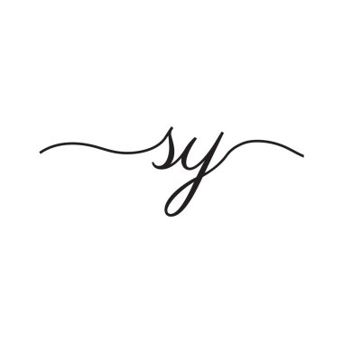 el yazısı harfleri logo vektör