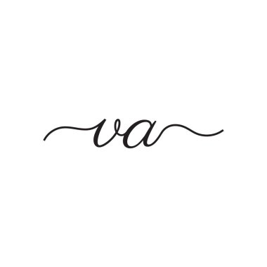 el yazısı harfleri logo vektör