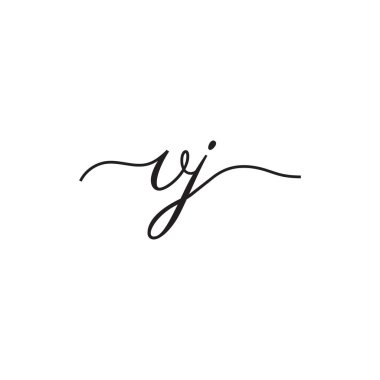 el yazısı harfleri logo vektör