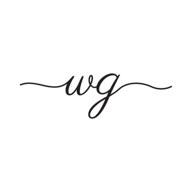 el yazısı harfleri logo vektör