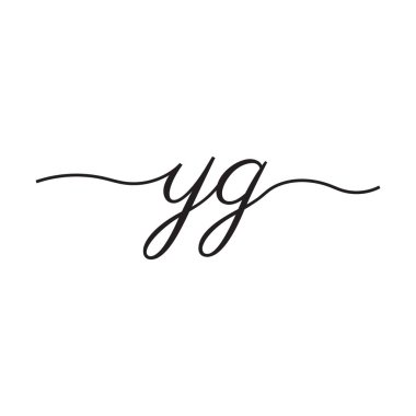 el yazısı harfleri logo vektör