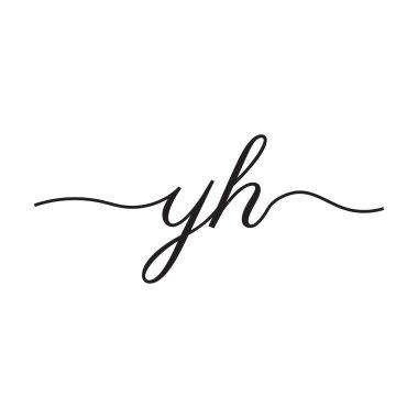 el yazısı harfleri logo vektör