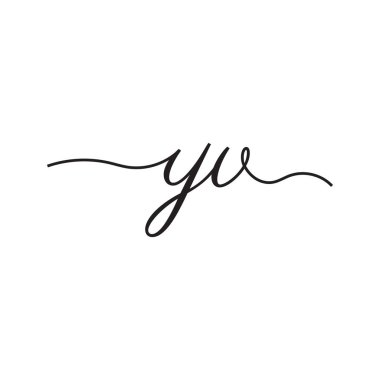 el yazısı harfleri logo vektör