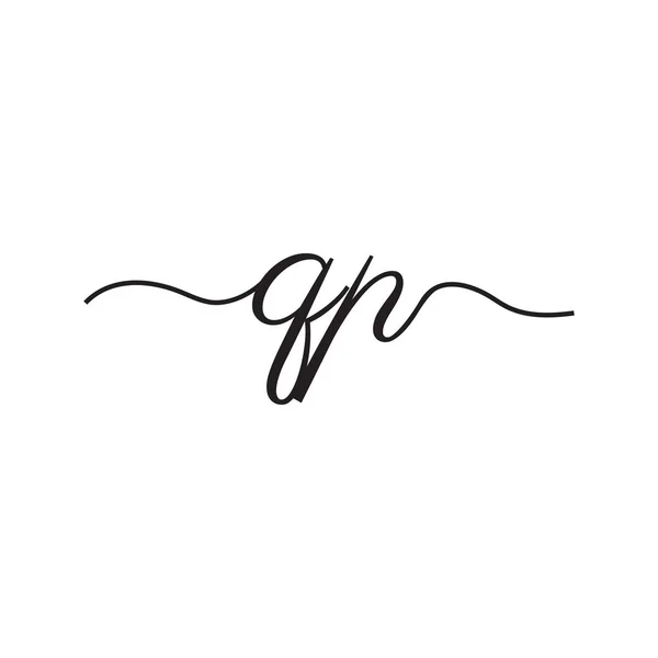 Handschrift Brieven Vector Logo — Stockvector