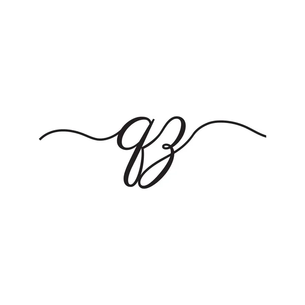 Почерк Літер Векторний Логотип — стоковий вектор