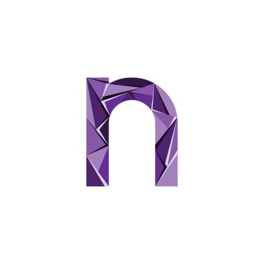 ilk harf n soyut üçgen logo vektörü