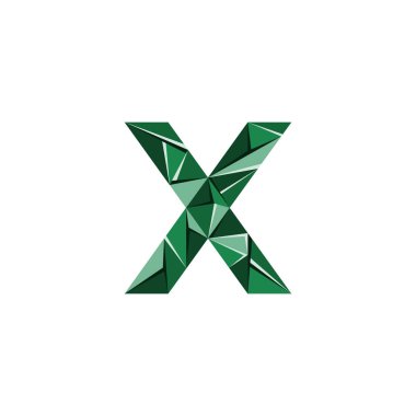 ilk harf x soyut üçgen logo vektör