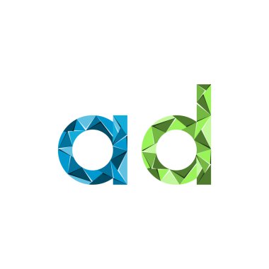 ilk harf soyut üçgen logo vektör