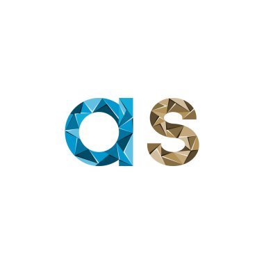 ilk harf soyut üçgen logo vektör