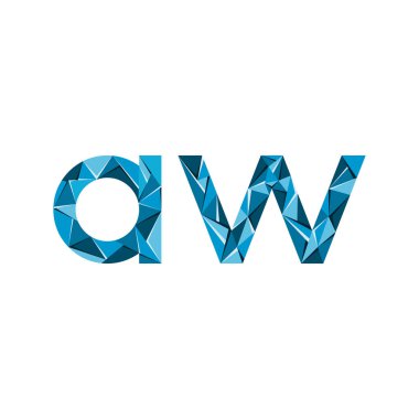 ilk harf soyut üçgen logo vektör