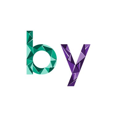 ilk harf soyut üçgen logo vektör