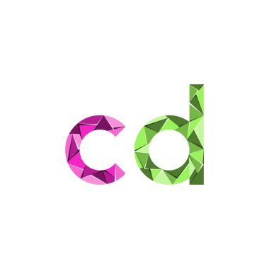 ilk harf soyut üçgen logo vektör