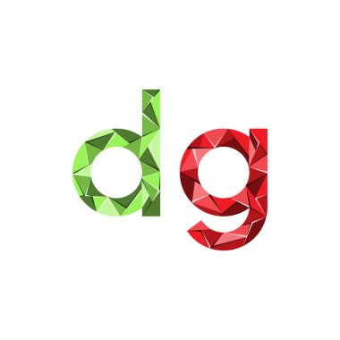 ilk harf soyut üçgen logo vektör