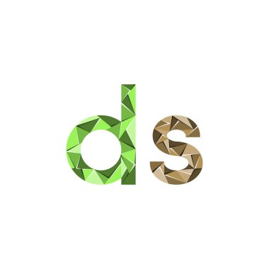 ilk harf soyut üçgen logo vektör