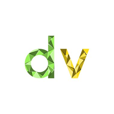 ilk harf soyut üçgen logo vektör