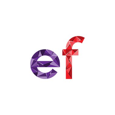 ilk harf soyut üçgen logo vektör
