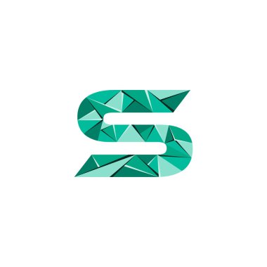 ilk harfin büyük soyut üçgen logo vektörü