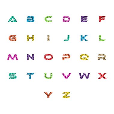 ilk harfi büyük soyut üçgen logo vektörü ayarlayın