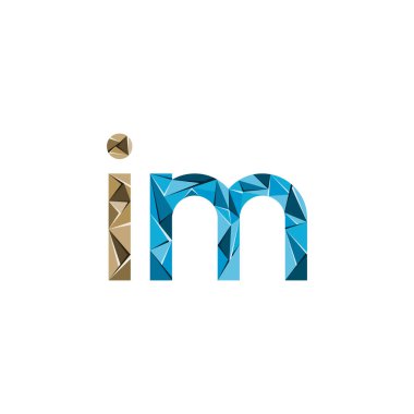 ilk harf soyut üçgen logo vektör