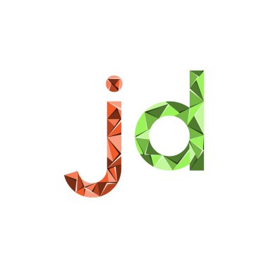 ilk harf soyut üçgen logo vektör