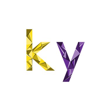 ilk harf soyut üçgen logo vektör