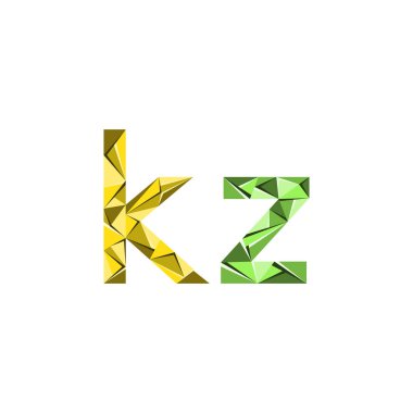 ilk harf soyut üçgen logo vektör