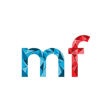 ilk harf soyut üçgen logo vektör