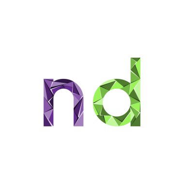 ilk harf soyut üçgen logo vektör