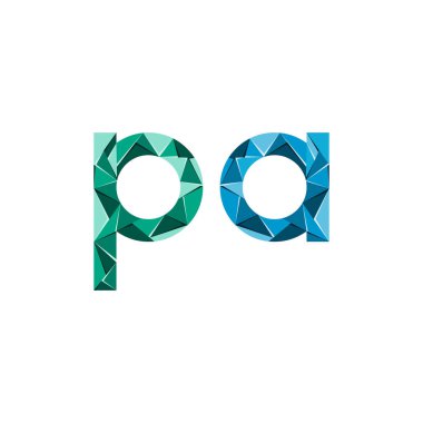 renkli üçgen soyut harf baş harfleri