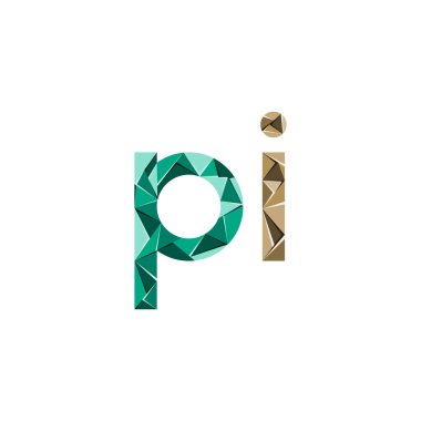 renkli üçgen soyut harf baş harfleri