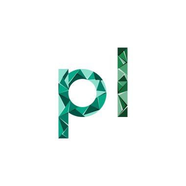 renkli üçgen soyut harf baş harfleri