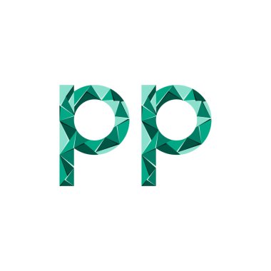 renkli üçgen soyut harf baş harfleri