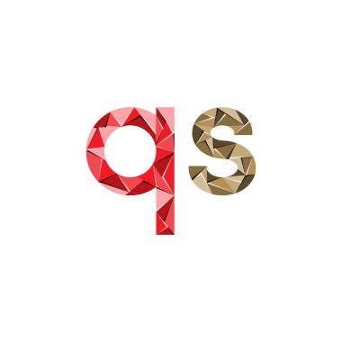 renkli üçgen soyut harf baş harfleri