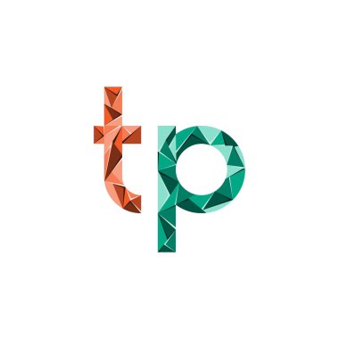 renkli üçgen soyut harf baş harfleri