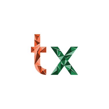 renkli üçgen soyut harf baş harfleri