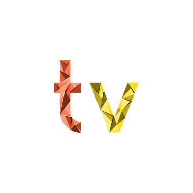 renkli üçgen soyut harf baş harfleri