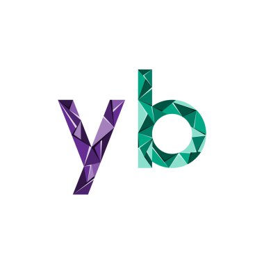 renkli üçgen soyut harf baş harfleri