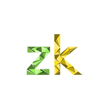 renkli üçgen soyut harf baş harfleri