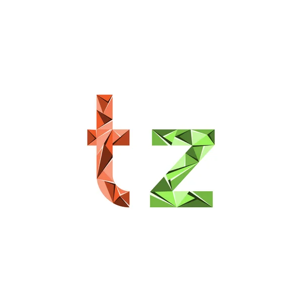 Πολύχρωμο Τρίγωνο Αφηρημένα Αρχικά Γράμματα — Διανυσματικό Αρχείο