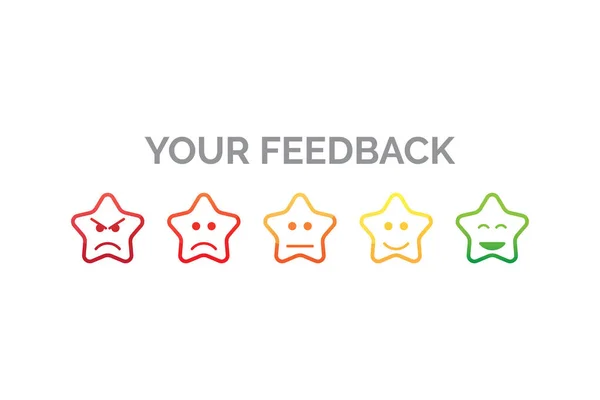 Your Feedback Five Stars Line Stroke Emoji Royalty Free Stock Illustrations