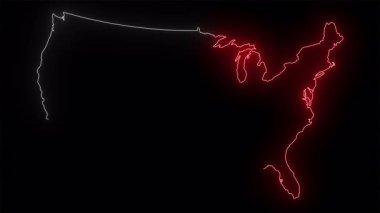 Amerikan haritasının canlı 8K animasyonu