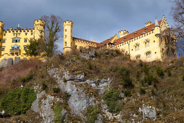 Vue sur le paysage depuis le château de Neuschwanstein Images De Stock Libres De Droits