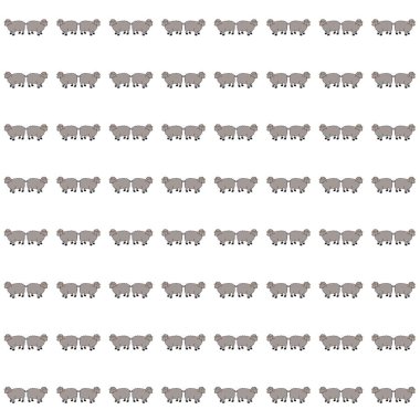 Şirin gri koyunların kusursuz desenleri var.