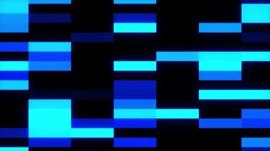 Dijital Izgara Akımı Mavi ve Cyan Blok Canlandırma Döngüsü