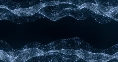 Katmanlı Harekette Sinyal Dalgası Döngüsü Soyut Parçacık Akış Canlandırması