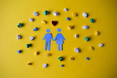 A Paper Cutout of a Couple