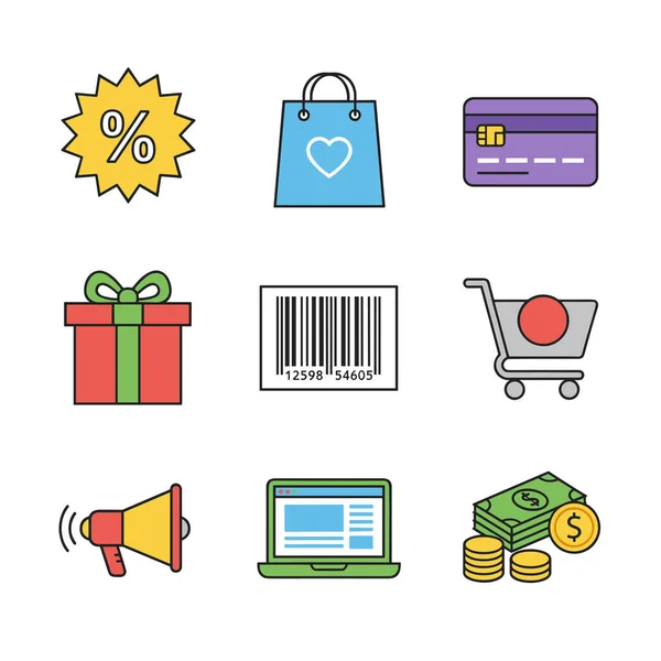 Kara Cuma Alışveriş Simgeleri Çizimi